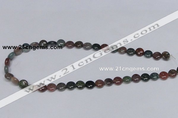 CAB449 15.5 inches 10mm flat round indian agate gemstone beads