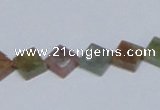 CAB451 15.5 inches 10*10mm diamond indian agate gemstone beads