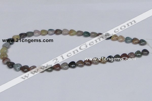 CAB453 15.5 inches 10*10mm heart indian agate gemstone beads