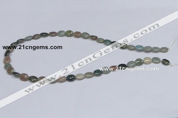 CAB456 15.5 inches 8*10mm oval indian agate gemstone beads wholesale