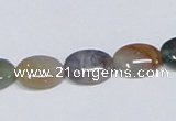 CAB457 15.5 inches 10*14mm oval indian agate gemstone beads wholesale