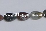 CAB460 15.5 inches 10*14mm flat teardrop indian agate gemstone beads