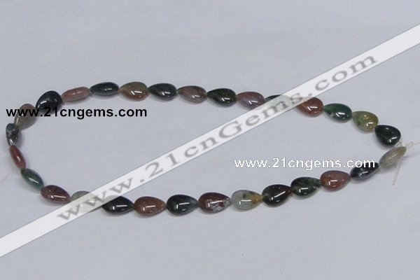 CAB460 15.5 inches 10*14mm flat teardrop indian agate gemstone beads