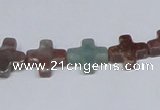 CAB461 15.5 inches 12*12mm cross indian agate gemstone beads