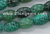 CAB51 15.5 inches 12*16mm egg-shaped peafowl agate gemstone beads