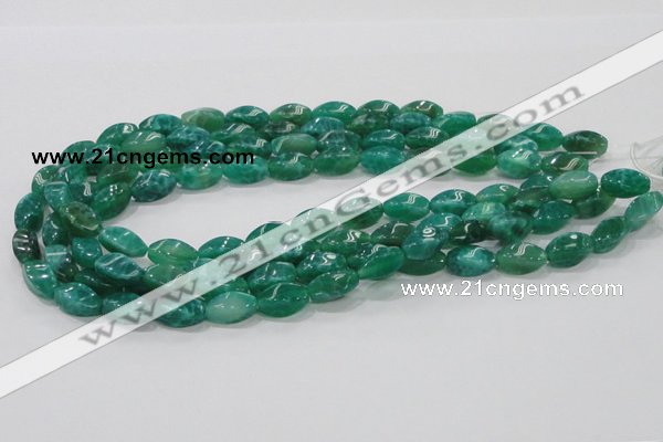 CAB57 15.5 inches 8*16mm twisted peafowl agate gemstone beads