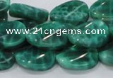 CAB58 15.5 inches 14*18mm twisted oval peafowl agate gemstone beads