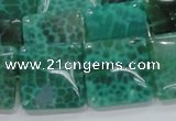 CAB59 15.5 inches 20*20mm square peafowl agate gemstone beads