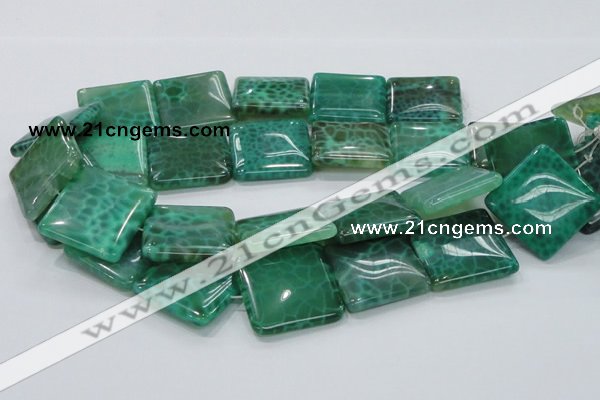 CAB60 15.5 inches 30*30mm square peafowl agate gemstone beads