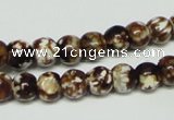 CAB609 15.5 inches 8mm round leopard skin agate beads wholesale