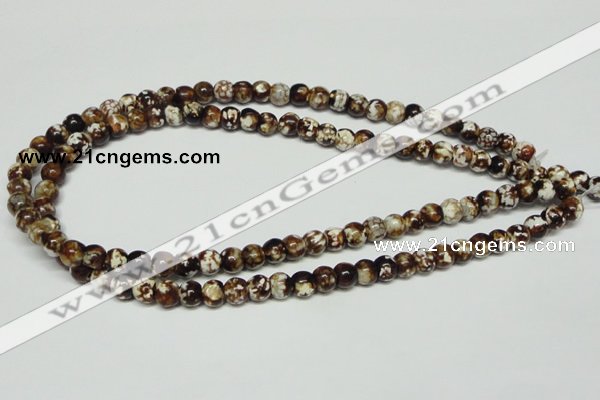 CAB609 15.5 inches 8mm round leopard skin agate beads wholesale