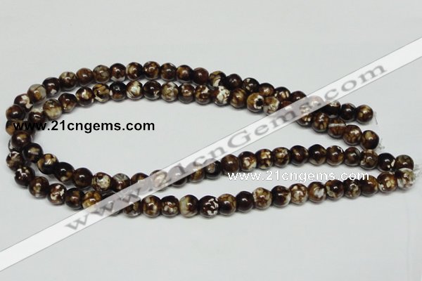 CAB610 15.5 inches 10mm round leopard skin agate beads wholesale