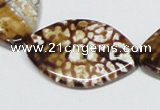 CAB637 15.5 inches 25*35mm marquise leopard skin agate beads