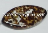 CAB639 15.5 inches 25*50mm marquise leopard skin agate beads