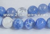 CAB646 15.5 inches 10mm round fire crackle agate beads wholesale