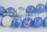 CAB646 15.5 inches 10mm round fire crackle agate beads wholesale