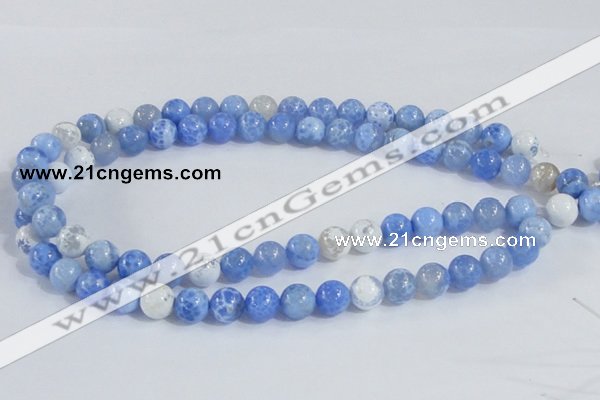 CAB646 15.5 inches 10mm round fire crackle agate beads wholesale