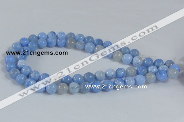 CAB647 15.5 inches 12mm round fire crackle agate beads wholesale