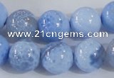 CAB648 15.5 inches 14mm round fire crackle agate beads wholesale