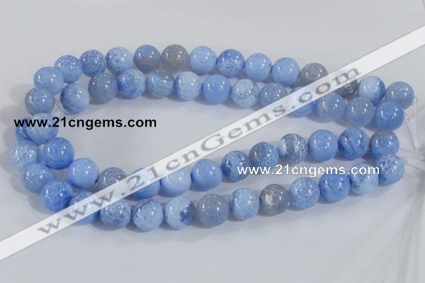 CAB648 15.5 inches 14mm round fire crackle agate beads wholesale