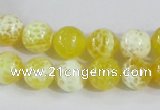 CAB660 15.5 inches 10mm round fire crackle agate beads wholesale