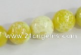 CAB662 15.5 inches 14mm round fire crackle agate beads wholesale