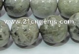 CAB71 15.5 inches 20mm round silver needle agate gemstone beads