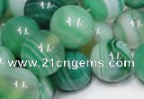 CAB717 15.5 inches 12mm round green agate gemstone beads wholesale