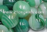 CAB719 15.5 inches 16mm round green agate gemstone beads wholesale