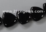 CAB776 15.5 inches 16*16mm triangle black agate gemstone beads