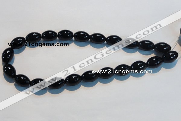 CAB818 15.5 inches 13*18mm rice black agate gemstone beads wholesale