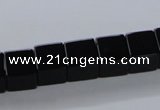 CAB835 15.5 inches 10*10mm cube black agate gemstone beads wholesale