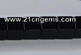 CAB836 15.5 inches 12*12mm cube black agate gemstone beads wholesale