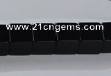 CAB836 15.5 inches 12*12mm cube black agate gemstone beads wholesale