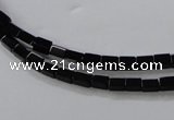 CAB837 15.5 inches 3*5mm cuboid black agate gemstone beads wholesale