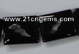 CAB866 15.5 inches 18*22mm rectangle black agate gemstone beads wholesale