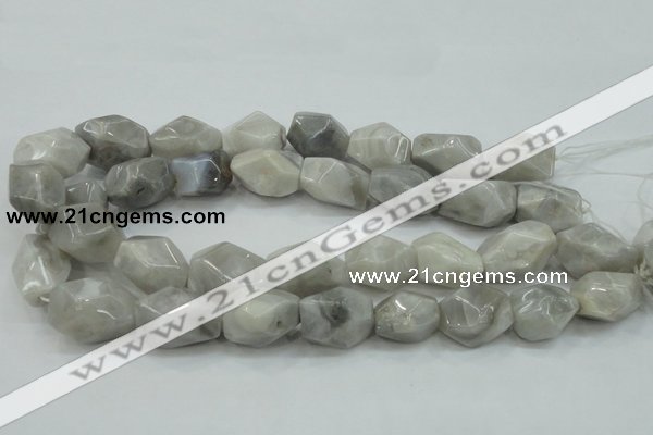 CAB905 15.5 inches 16*25mm nugget natural crazy agate beads wholesale