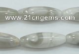 CAB907 15.5 inches 10*30mm rice natural crazy agate beads wholesale