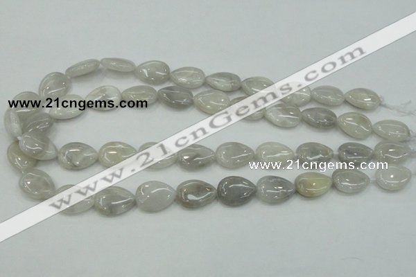 CAB908 15.5 inches 13*18mm flat teardrop natural crazy agate beads