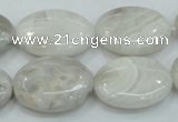 CAB912 15.5 inches 18*25mm oval natural crazy agate beads wholesale