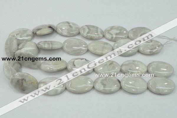 CAB913 15.5 inches 22*30mm oval natural crazy agate beads wholesale