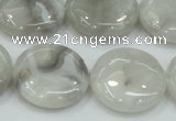 CAB917 15.5 inches 25mm flat round natural crazy agate beads wholesale