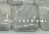 CAB921 15.5 inches 30*30mm square natural crazy agate beads wholesale