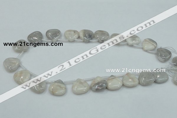 CAB924 20*20mm top-drilled teardrop natural crazy agate beads wholesale