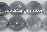 CAB925 15.5 inches 20mm coin natural purple agate beads wholesale