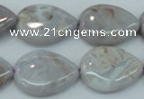 CAB929 15.5 inches 18*25mm flat teardrop natural purple agate beads