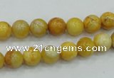 CAB934 15.5 inches 8mm round yellow crazy lace agate beads wholesale