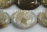 CAB951 15.5 inches 22*30mm oval ocean agate gemstone beads