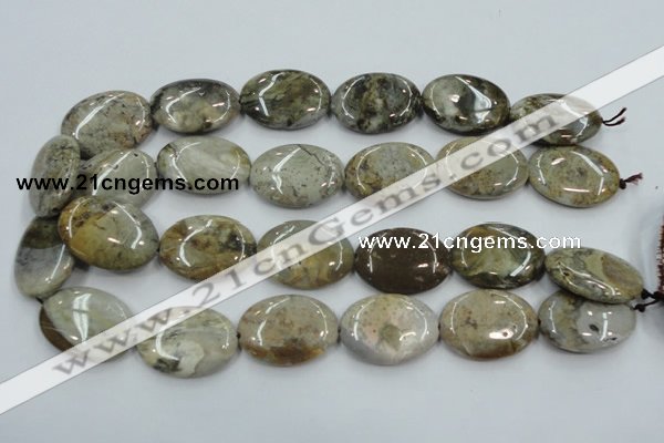 CAB951 15.5 inches 22*30mm oval ocean agate gemstone beads