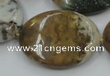 CAB952 15.5 inches 30*40mm oval ocean agate gemstone beads